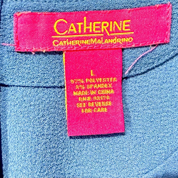 Catherine Malandrino Light Blue Button Back Blouse Sz L - Picture 6 of 15
